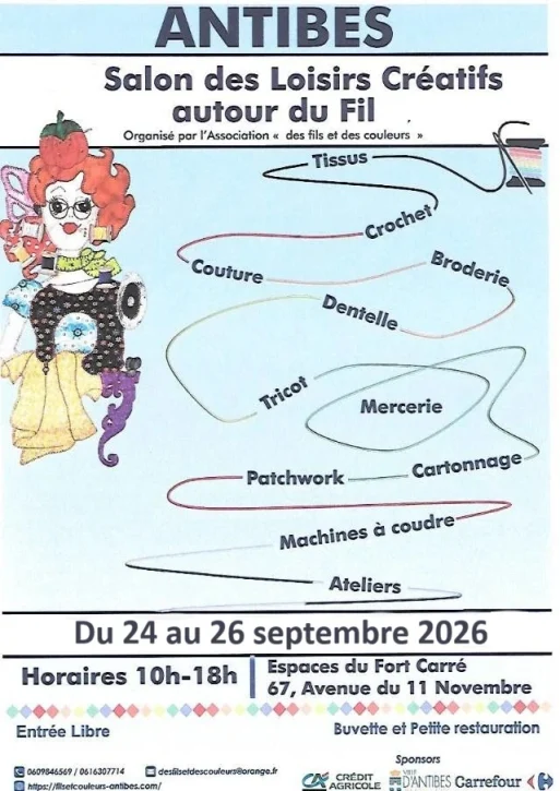 Affiche pour le Salon des Loisirs Créatifs d'Antibes