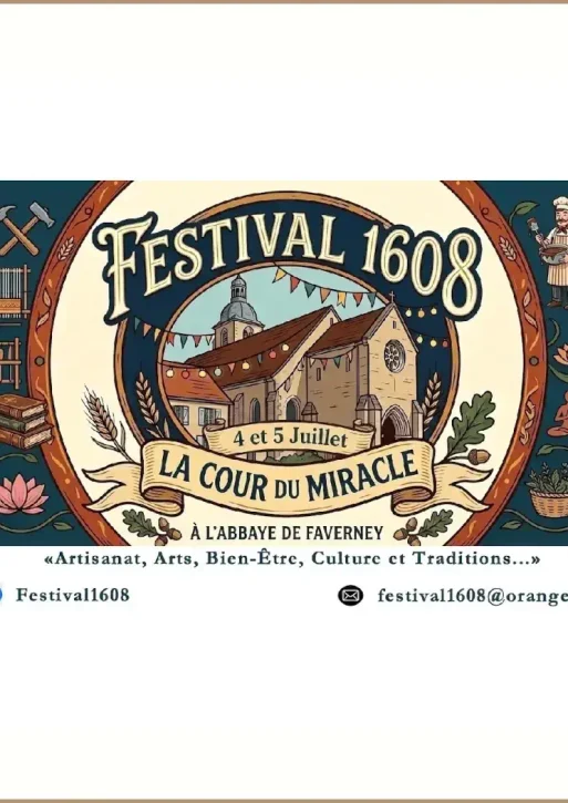 Affiche du Festival 1608 de Faverney (70) de 2026
