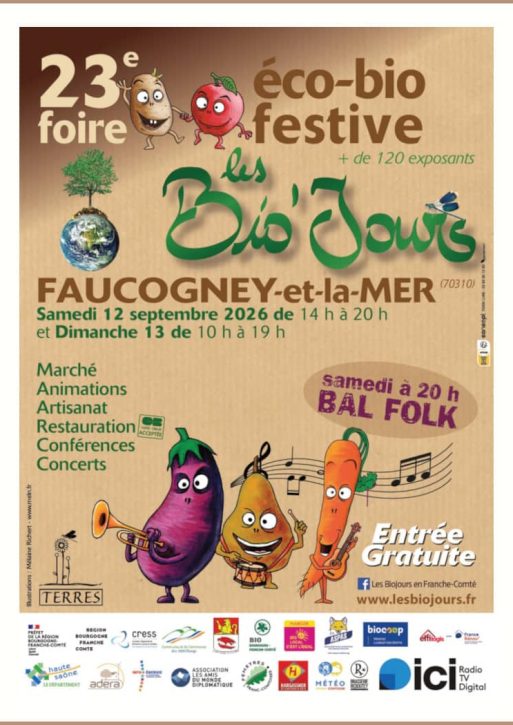 Affiche des Bio' Jours 2026 de Faucogney et la Mer (70)