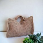 Carolina Sac cabas crocheté en ficelle de jute beige