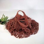 Eugenia Sac filet de courses XXL crocheté en ficelle de lin rouille/bordeauxSac filet de courses XXL crocheté en ficelle de lin rouille/bordeaux