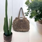 Julia sac filet crocheté en ficelle de jute beige