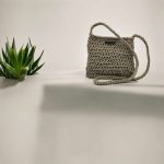 Rita Pochette bandoulière crochetée en corde beige