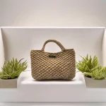 Nikita II Sac crocheté en ficelle de jute beige