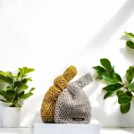 Akira Sac japonais crocheté en fil ruban argenté
