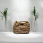 Oria Sac à main crocheté en ficelle de jute beige