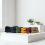 porte-monnaie crocheté en ficelle de jute, disponible en 6 couleurs: beige, bordeaux, jaune, kaki, marine, noir