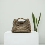 Noa - Corde Sac à main crocheté en corde à guinder beige