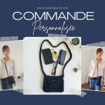 Pochette bandoulière crochetée en fil marine